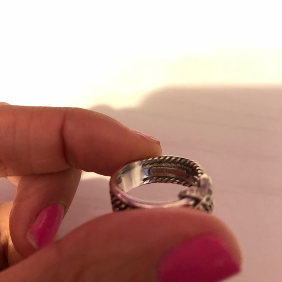 David Yurman X collection ring with diamonds - Picture 4 of 6